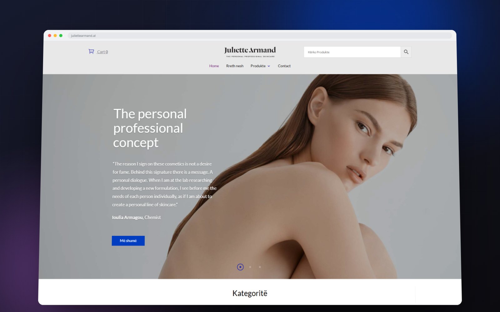The Juliette Armand Albania home page