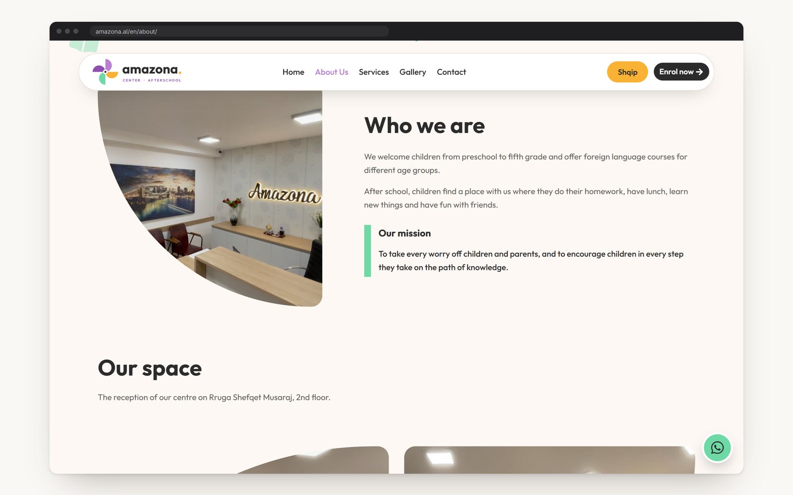 The about page: who we are and the mission