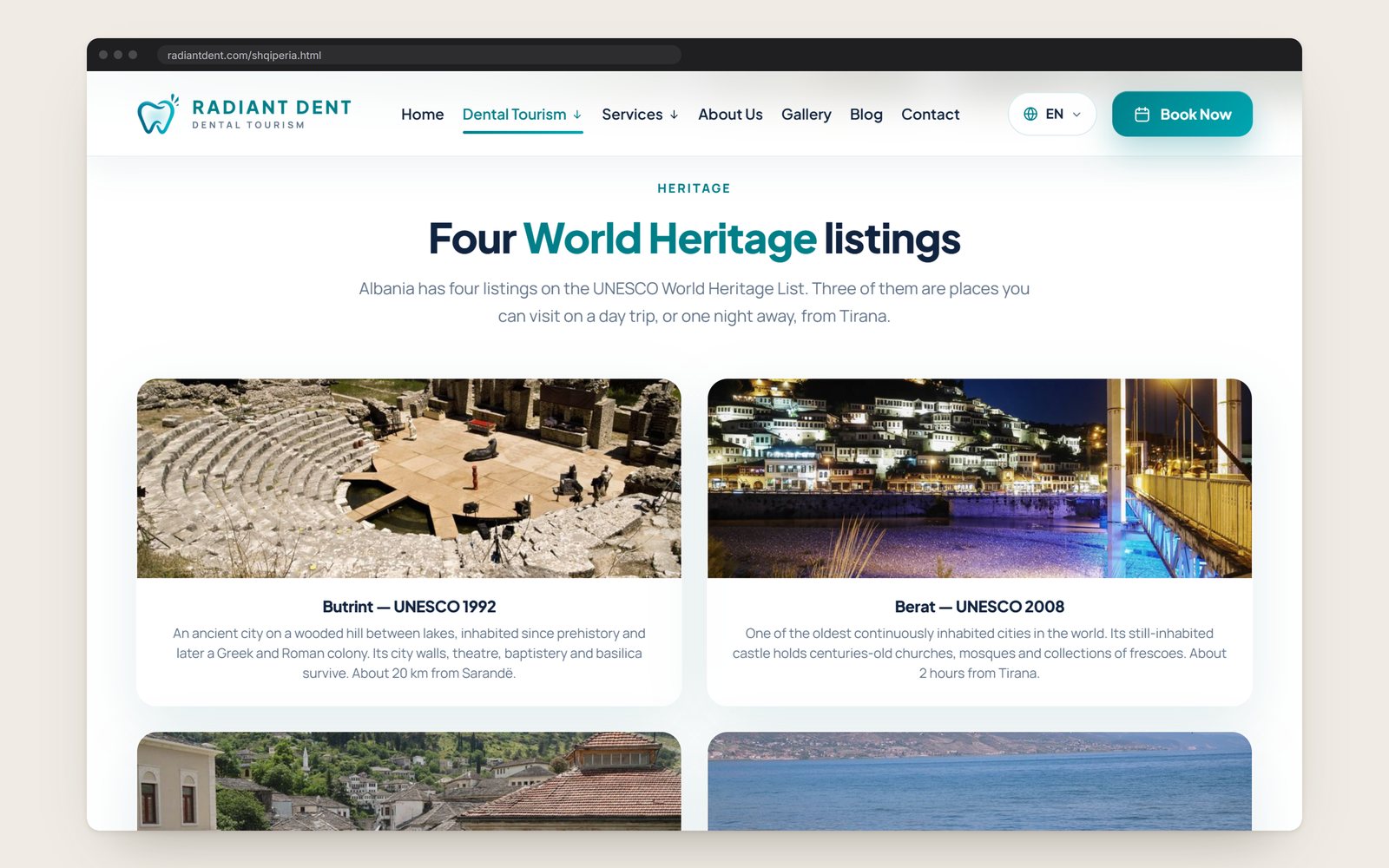 The World Heritage section of the Why Albania page